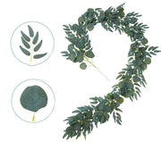 6.5FT Artificial Eucalyptus Garland Greenery Hanging Vines for Wedding Table Runner Party Centerpiece