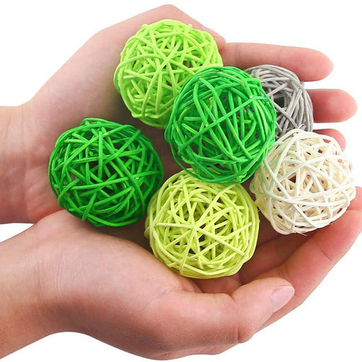 24 Pcs Rattan Balls Wicker Spheres Twig Orbs Vase Bowl Fillers Natural Artificial Decor