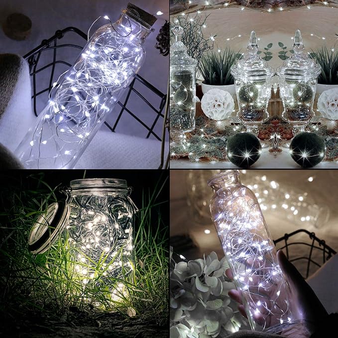 2 Pack 33ft 100 LED USB Powered Fairy Lights with Remote Control for Wedding Party Christmas