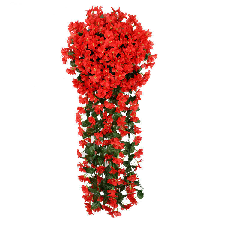 2 Pcs Faux Weeping Begonia Hanging Silk Plants Garland for Outdoors