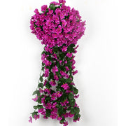 2 Pcs Faux Weeping Begonia Hanging Silk Plants Garland for Outdoors