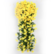 2 Pcs Faux Weeping Begonia Hanging Silk Plants Garland for Outdoors