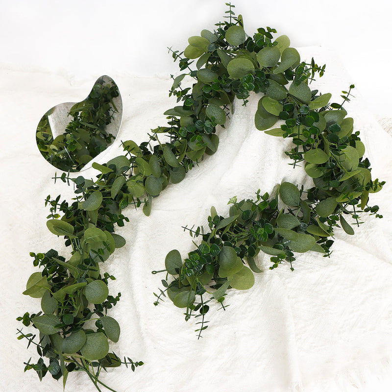 2 Pack Faux Eucalyptus Garland Vines 6 Ft Artificial Greenery for Home Party Table Decor
