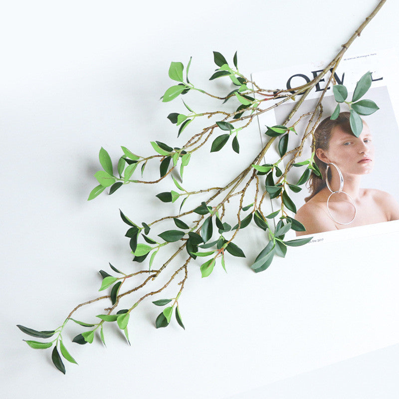 2 Packs 45 Inch Artificial Greenery Stems - Eucalyptus, Ficus, Fern Branches, Greenery Bushes for Home, Party, Wedding Decor
