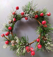 Christmas Berry Wreath 8 Inch Artificial Holiday Decoration