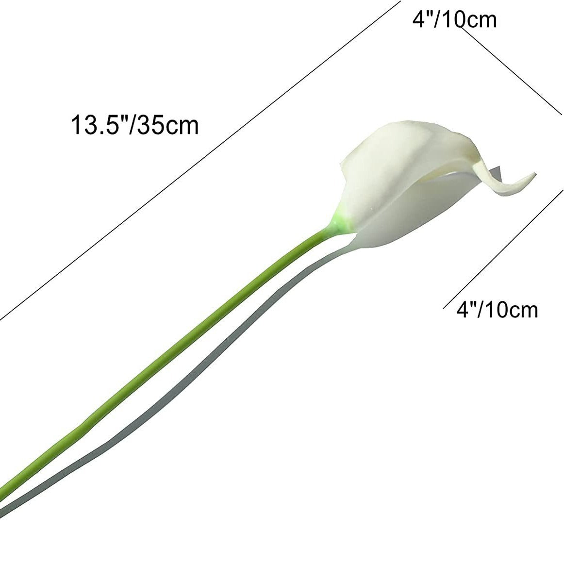 Bulk 20pcs 13.5" Artificial Calla Lily Flowers Pure White Fake Flowers for Mother's Day Wedding Home Decor Wholesale