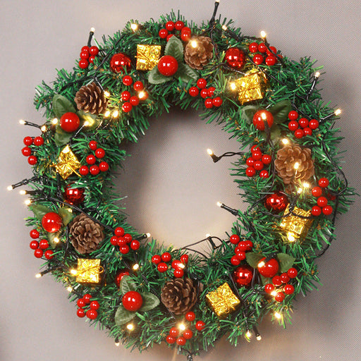 Christmas Berry Wreath Artificial Decorative Holiday Door Hanging 12, 16, 20, 24 Inch Options