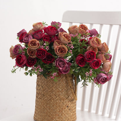 Wedding Floral Backdrop Artificial Peony Bush - 11.8" 10-Head Silk Decor for Venue Styling