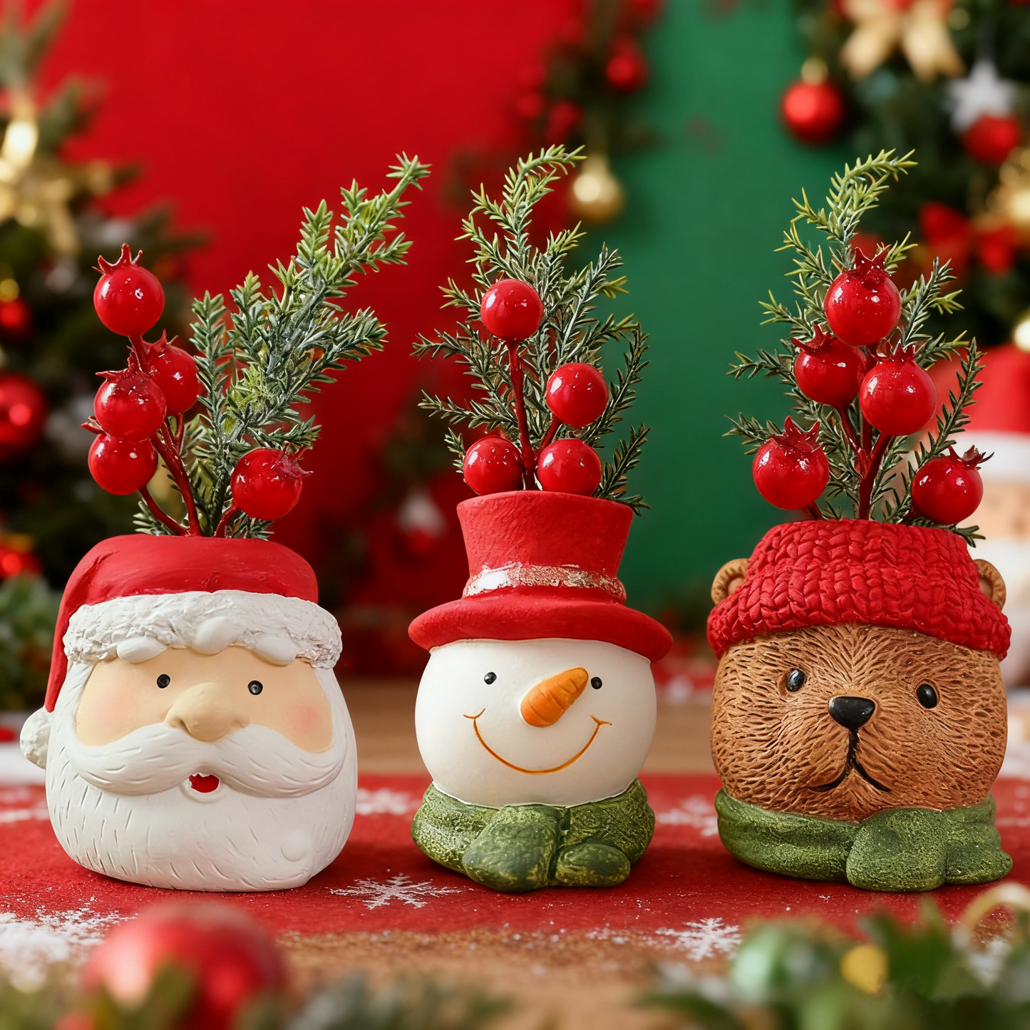 New Resin Christmas Gnome Decoration - Santa-Inspired Figurine for Holiday Home Decor