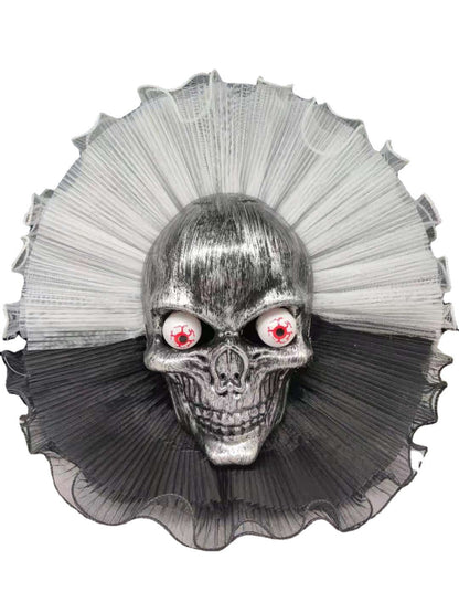 Halloween Skull Wreath 16 Inch Artificial Decorative Door Hanging