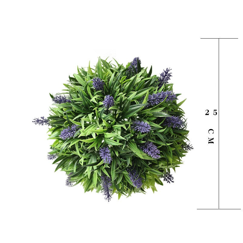 Lavender Artificial Flower Topiary Ball, 6 Inch, Bulk Greenery Plant for Indoor Outdoor Decor