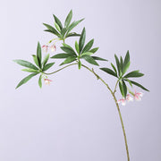 Artificial Elaeocarpus Flower Foliage Stem 35 Inch 10 Pcs Bulk Silk Leaves
