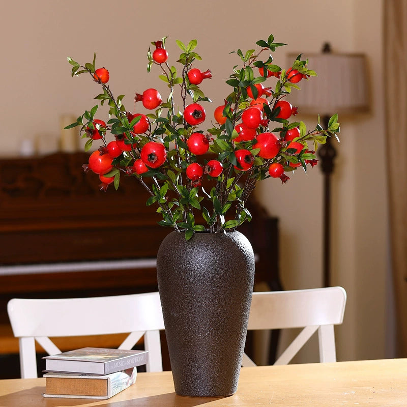 Event Artificial Pomegranate Branches, 32.7in Decorative Fruit Stems for Venue Styling