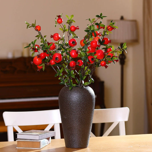 Event Artificial Pomegranate Branches, 32.7in Decorative Fruit Stems for Venue Styling