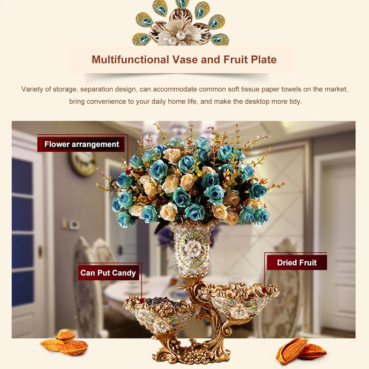 Bulk Creative Multi-Functional Flower Vase: Vintage Centerpiece Decor for Dining Table and Living Room Wholesale