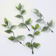 Artificial Silk Rose Leaves 100 Pcs Bulk Realistic Fake Flower Foliage for Decoration