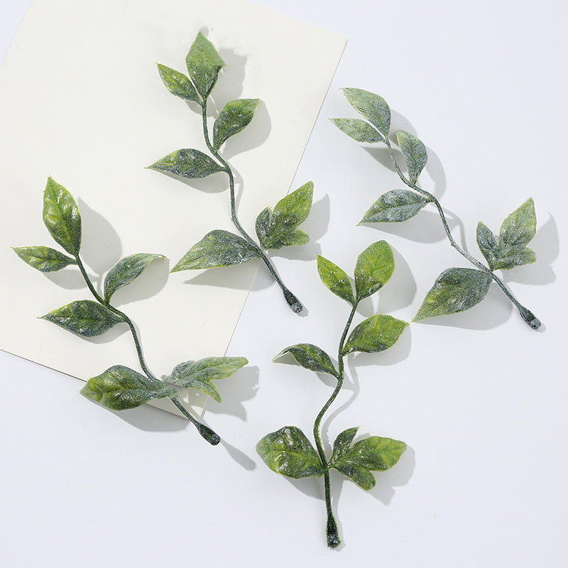 Artificial Silk Rose Leaves 100 Pcs Bulk Realistic Fake Flower Foliage for Decoration