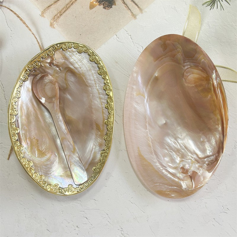 Bulk Natural Pearl Shell Decorative Plate Shell Jewelry Dish Food Plates for Home Table Decor Wholesale