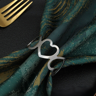 1.8 Inch Metal Heart-Shaped Napkin Rings - Elegant Table Decor for Weddings, Parties & More