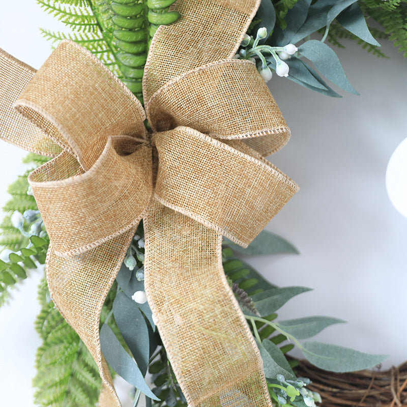 Christmas Artificial Letter Wreath 16 Inch and 12 Inch Decorative Holiday Decor