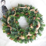 Christmas Burlap Bell Wreath 24 Inch Decorative Holiday Door Hanging