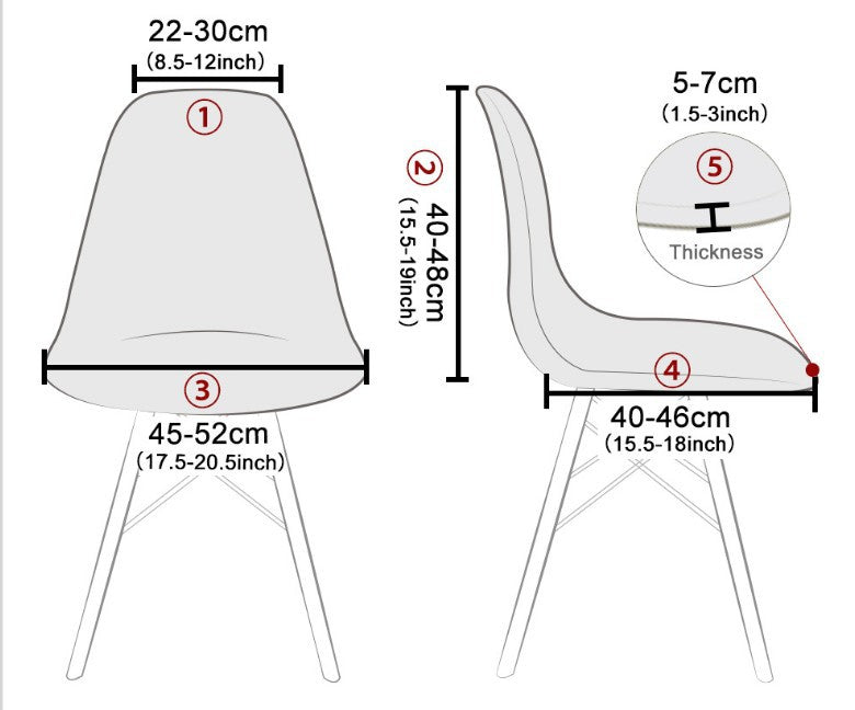 Bulk 2 Pcs Elasticity Shell Chair Covers Irregular Pattern for Restaurant and Living Room Decoration Wholesale