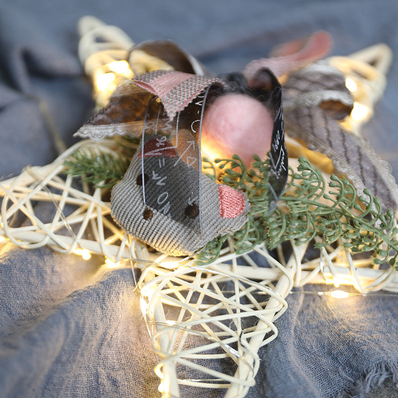 Christmas Star Wreath 10 Inch Artificial Holiday Decoration