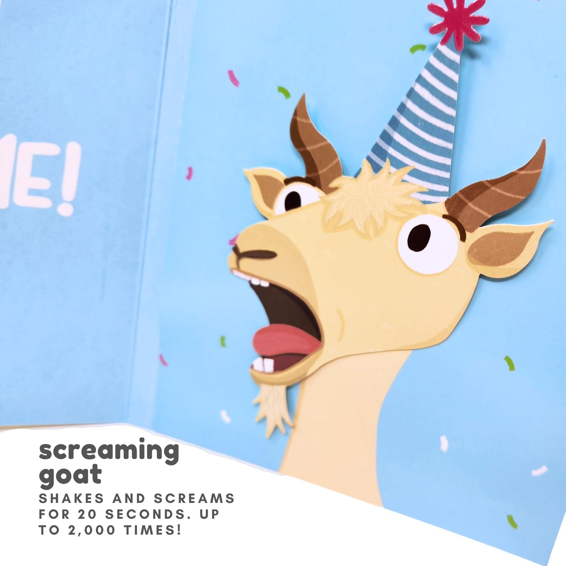 Bulk Screaming Goat Birthday Card with Sound and Shaking Head Motion Funny Birthday Card for for Men Women Kids Greeting Cards Wholesale