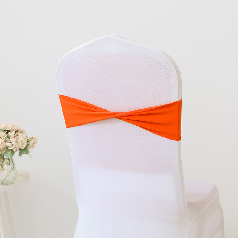 Bulk 10 Pcs Stretch Bow Polyester Chair Sashes for Hotel Banquet Decoration Wholesale