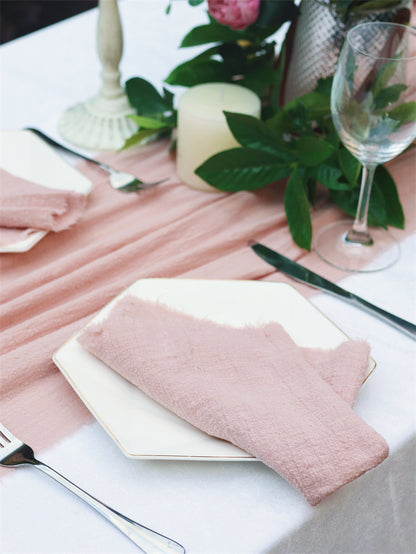 Bulk Cotton Linen Napkins 17" x 17" Rustic Square Napkins  Wedding Party Baby Shower Decoration Wholesale