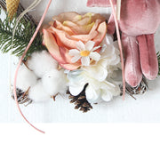 Christmas Pentagram Rabbit Wreath 12 Inch Artificial Holiday Decoration