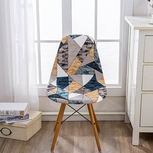 Bulk 2 Pcs Elasticity Shell Chair Covers Irregular Pattern for Restaurant and Living Room Decoration Wholesale