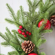 Christmas Pineapple Wreath 24 Inch Artificial American Pine Needle Holiday Decor