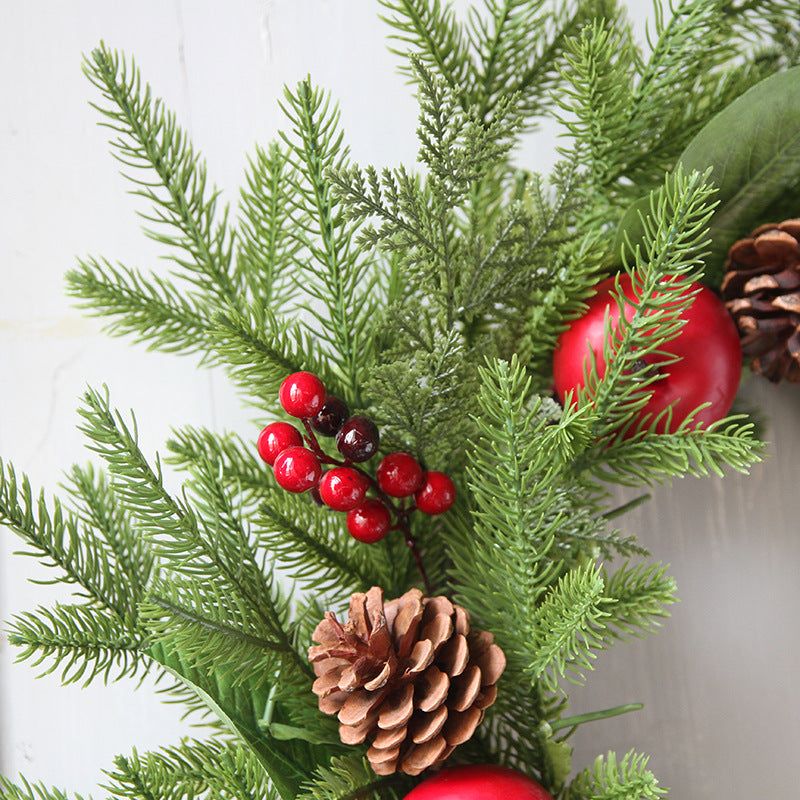 Christmas Pineapple Wreath 24 Inch Artificial American Pine Needle Holiday Decor