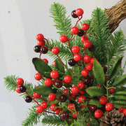 Christmas Red Berry Wreath Front Door Decoration 14 Inch Artificial Holiday Decor