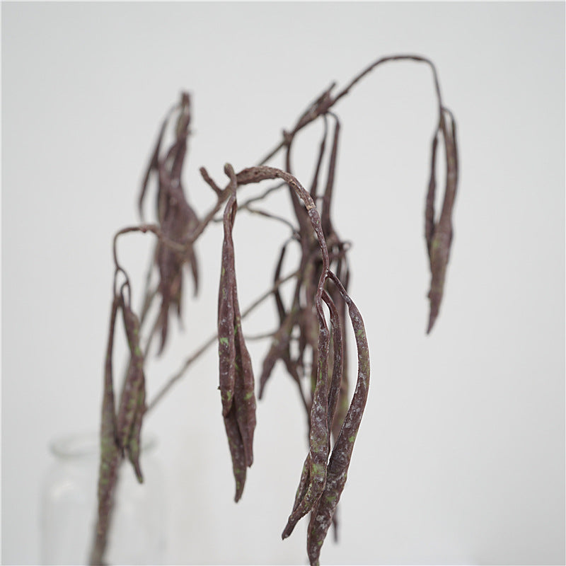 28 Inch Green Artificial Carob Bean Stems Bulk Flower Arrangement 10 Pcs
