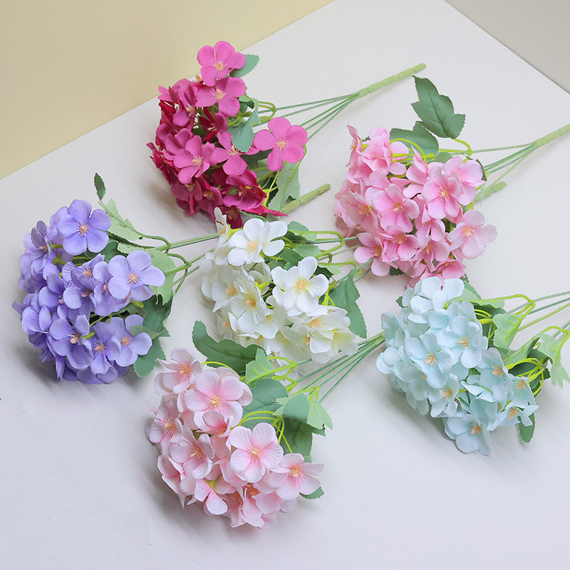 Bulk 12.6" Hydrangea Bush Artificial Silk Flowers for Home Wedding and Party Decoration Wholesale