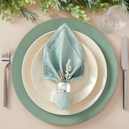 Bulk 12 Pcs Silver Napkin Rings Napkin Holders for Weddings Party Decorations and Table Settings Wholesale