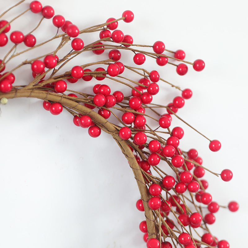 Artificial Christmas Red Berry Wreath 20 Inch Holiday Decoration