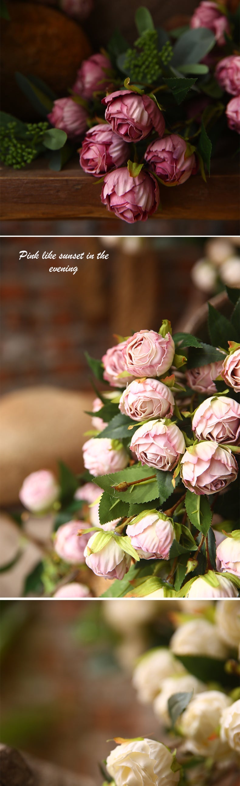 20 Inch Artificial Silk Rose Buds Long Stems 20 Pcs Bulk Flowers