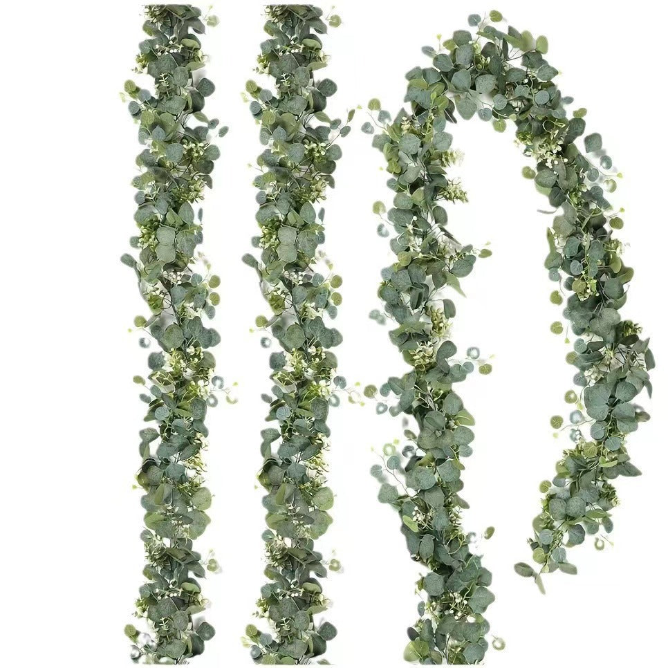 Bulk 2 Pack Eucalyptus Garland 5.91 Ft Artificial Greenery Garland Vines for Wedding Party Home Table Decor Wholesale