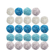 24 Pcs Rattan Balls Wicker Spheres Twig Orbs Vase Bowl Fillers Natural Artificial Decor