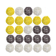24 Pcs Rattan Balls Wicker Spheres Twig Orbs Vase Bowl Fillers Natural Artificial Decor