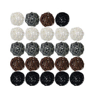 24 Pcs Rattan Balls Wicker Spheres Twig Orbs Vase Bowl Fillers Natural Artificial Decor