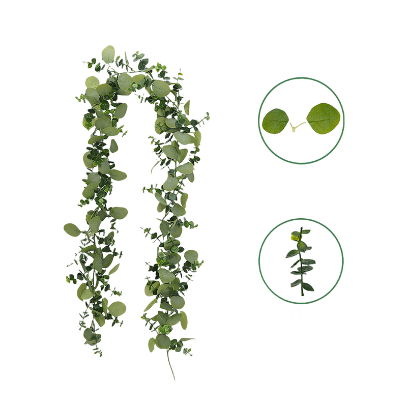 2 Pack Faux Eucalyptus Garland Vines 6 Ft Artificial Greenery for Home Party Table Decor