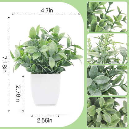 Bulk 4 Pack Mini Artificial Potted Plants Fake Greenery for Indoor Home Table Bedroom and Farmhouse Decor Wholesale