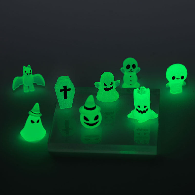 Halloween Decorations Glow-in-the Dark Fairy Garden Statues Miniature Spooky Tree Spirits for Miniature Landscape Decor