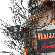 Halloween Dead Twig Vine Wreath 20 Inch Black Artificial Bulk Quantity