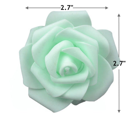 Wedding Floral Backdrop Artificial Foam Rose Heads - 2.7" DIY Craft Decor for Venue Styling