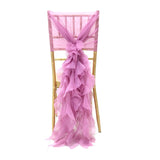 Bulk 2 Pcs Milk Yarn Chair Sashes Wedding Banquet Theme Decoration Wholesale